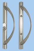 satin nickel patio door handle set option